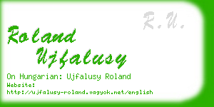 roland ujfalusy business card